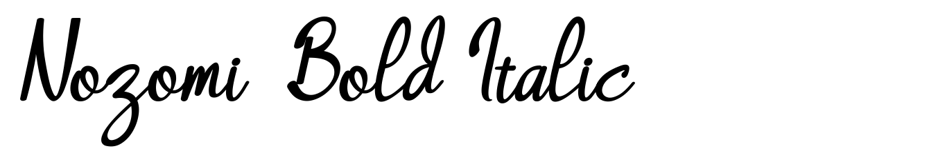 Nozomi  Bold Italic